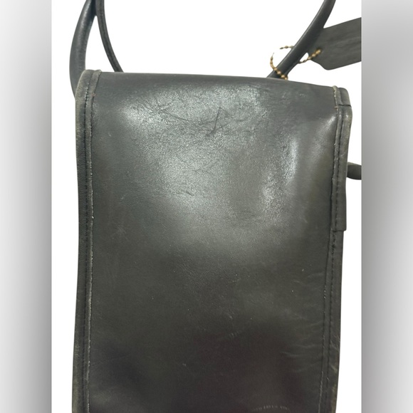 Coach Vintage 9956 Black Leather Small Flap Crossbody Bag - Picture 15 of 16